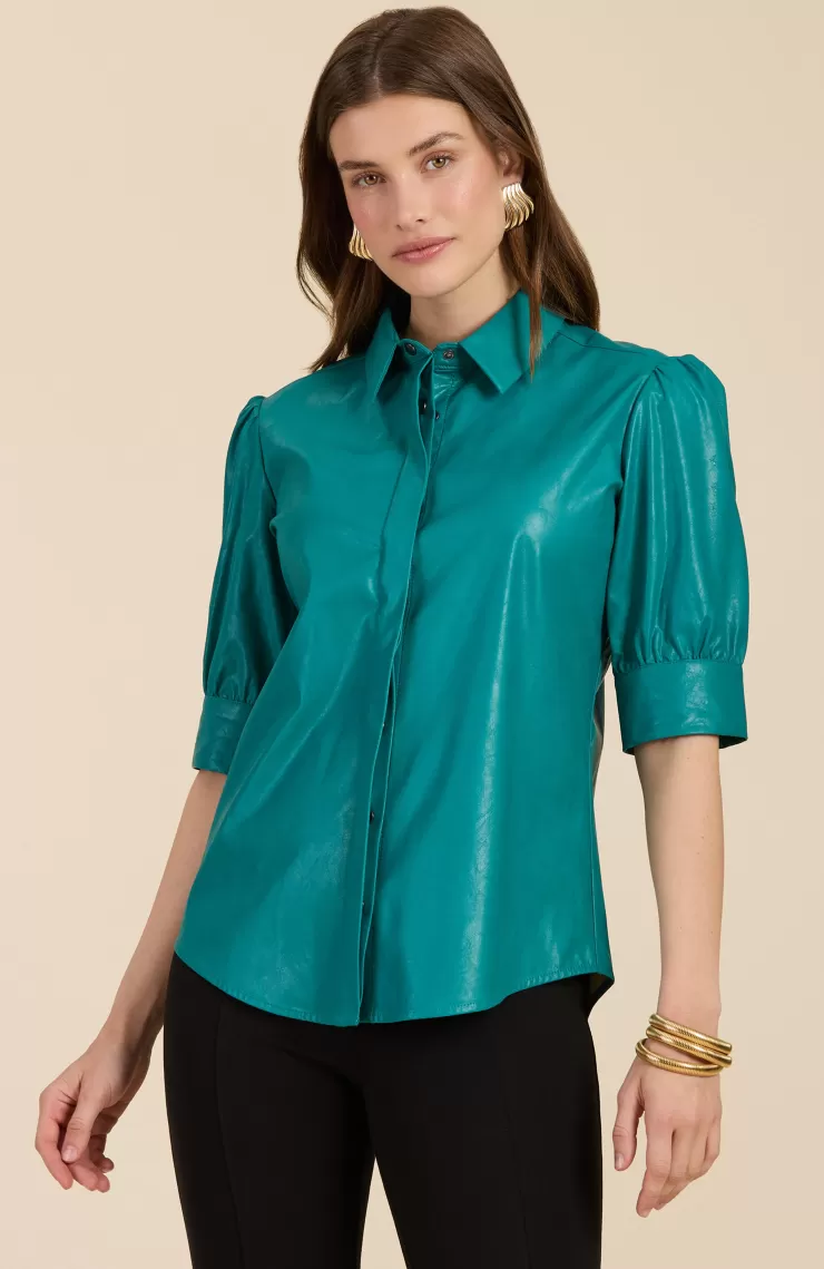 Alice Vegan Leather Shirt In Deep >TYLER BOE Cheap