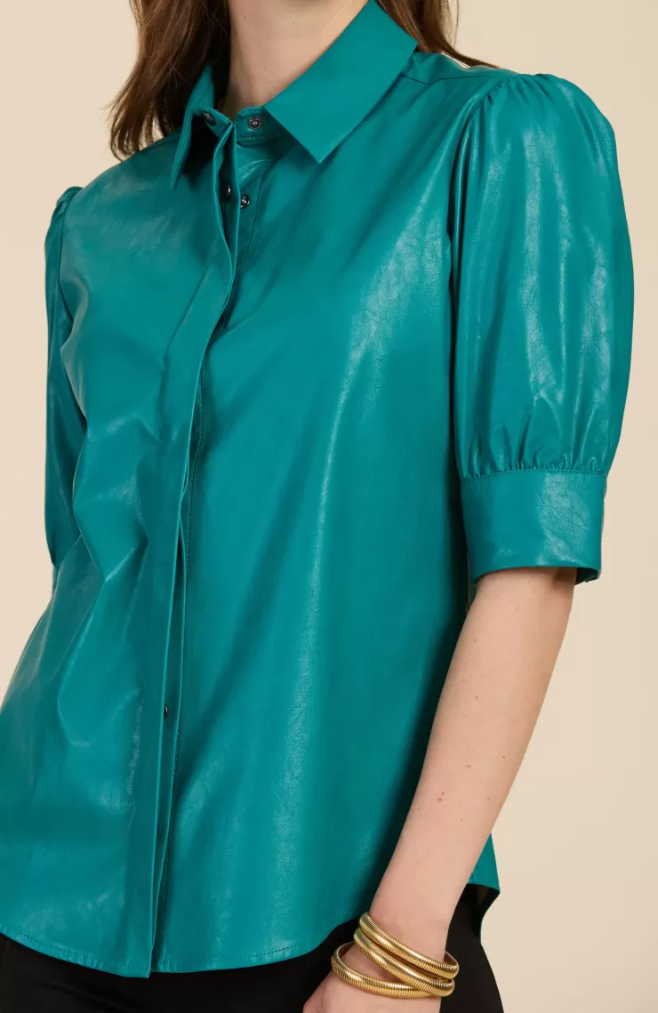 Alice Vegan Leather Shirt In Deep >TYLER BOE Cheap