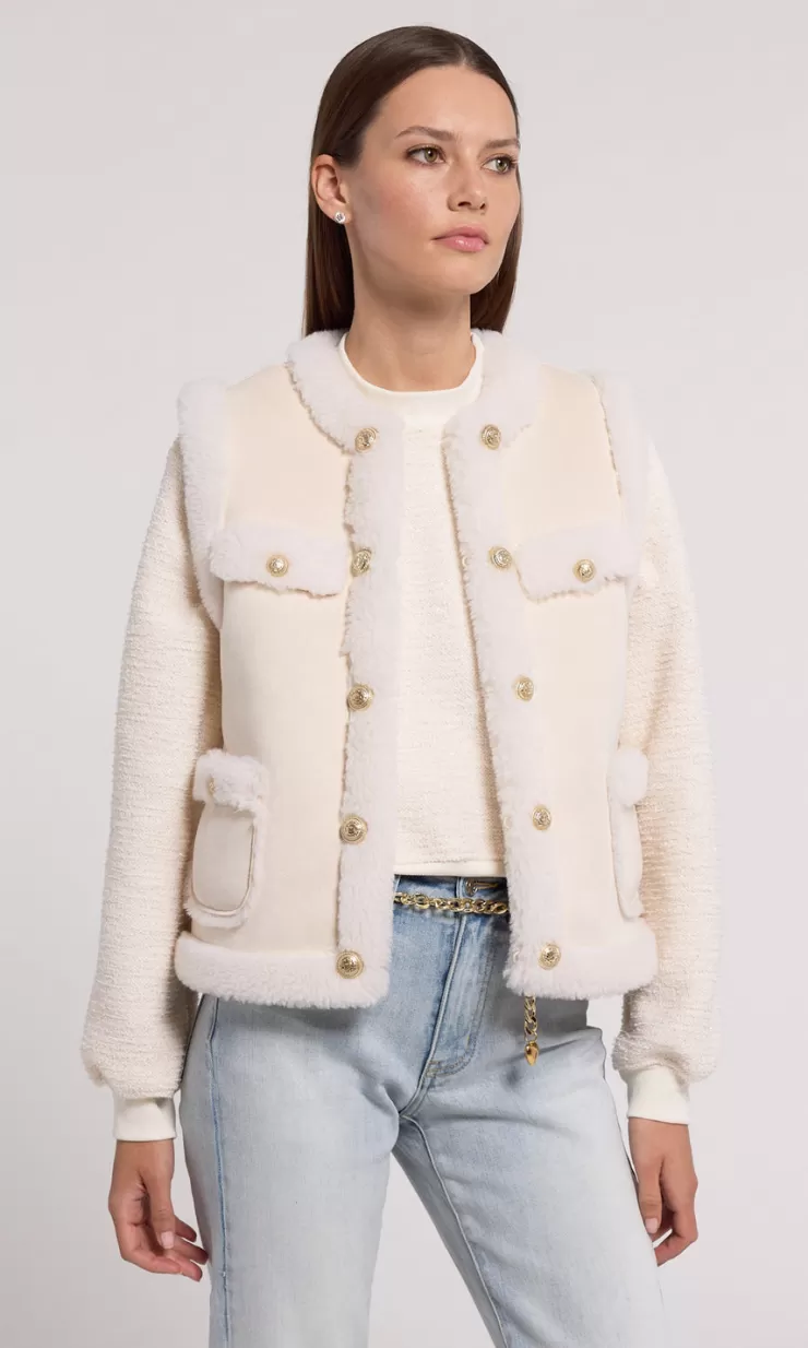 Chad Vegan Suede Shearling Vest In >GENERATION LOVE Sale