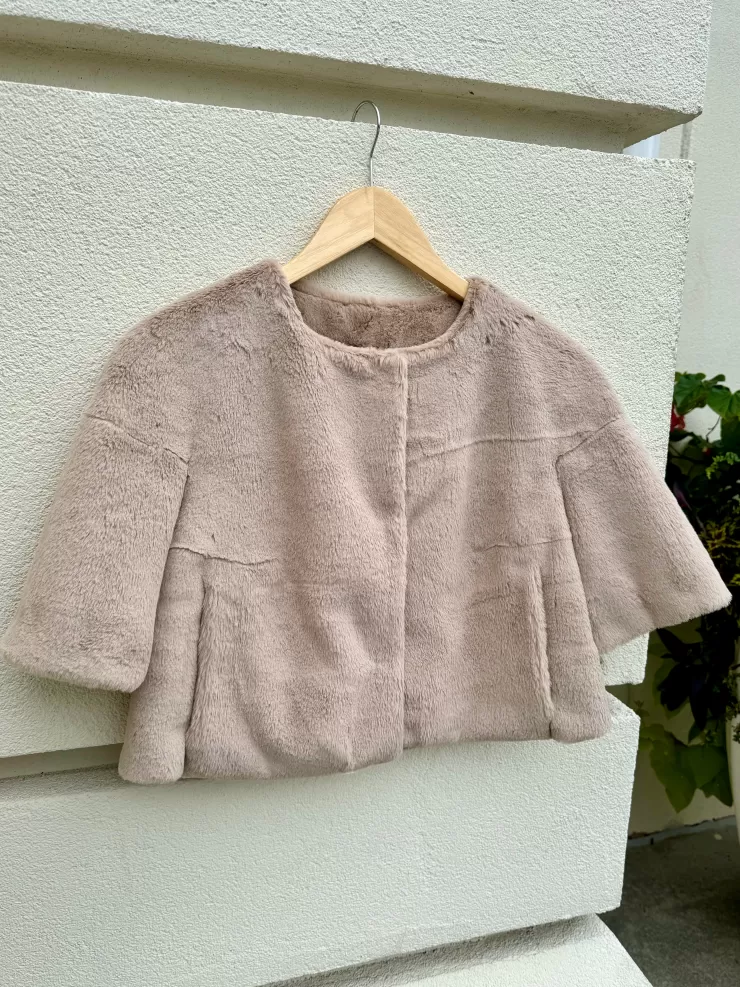 Collarless Faux Mink Bolero In >GLAMOURPUSS Sale