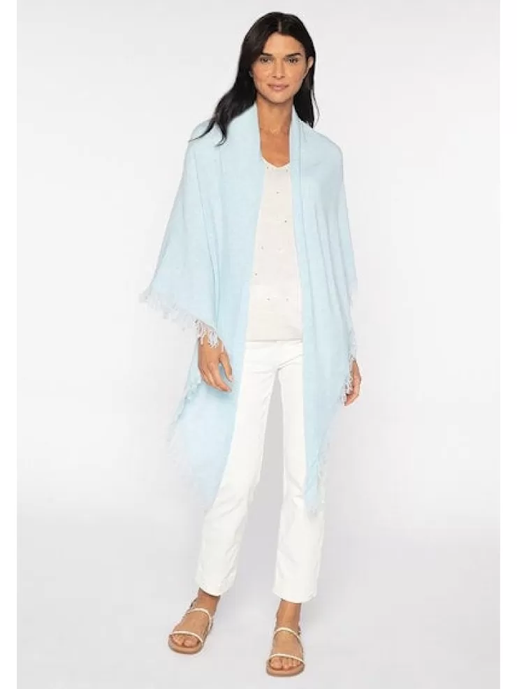 Fringe Triangle Wrap In >KINROSS CASHMERE Hot