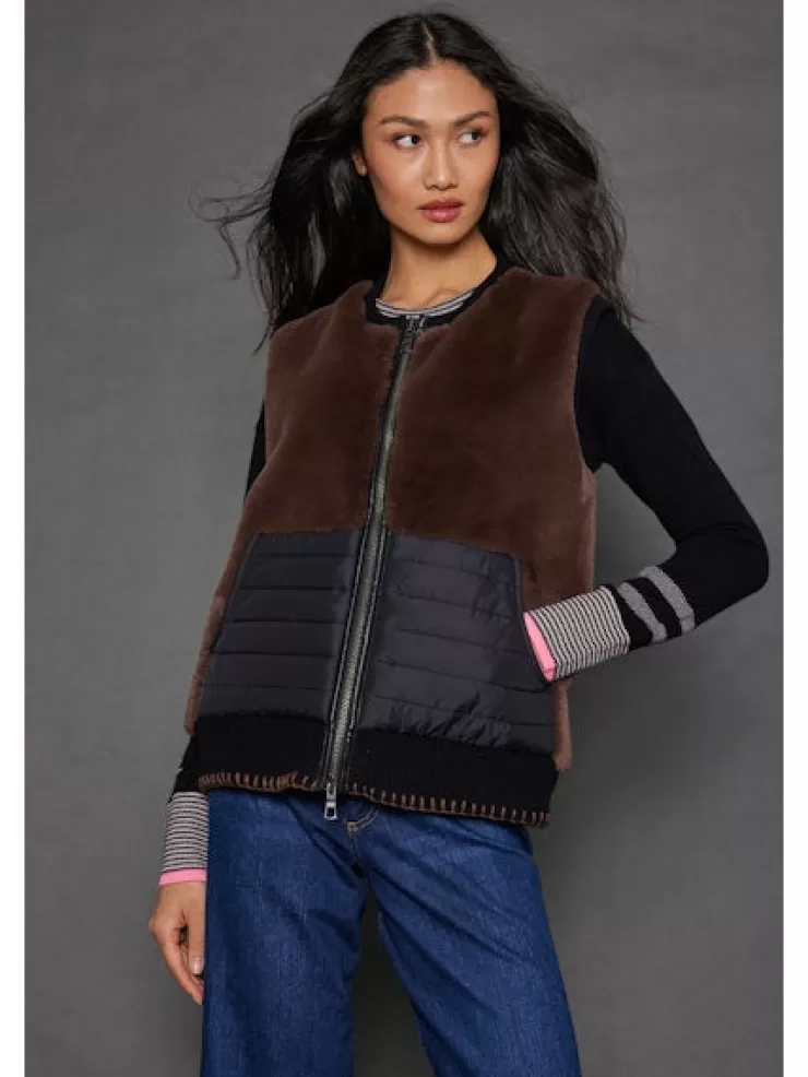 Jet Setter Fur Sweater Combo Vest In >LISA TODD Store