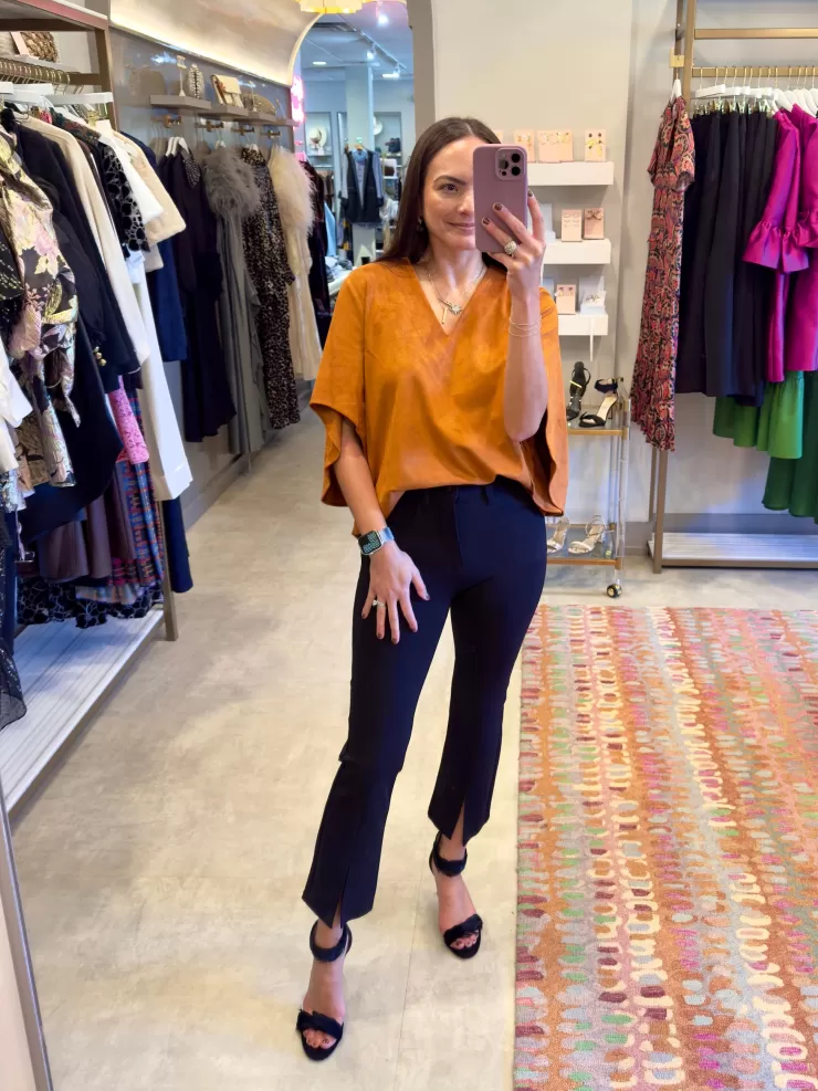Nina Faux Suede Top In >ANNA CATE Hot