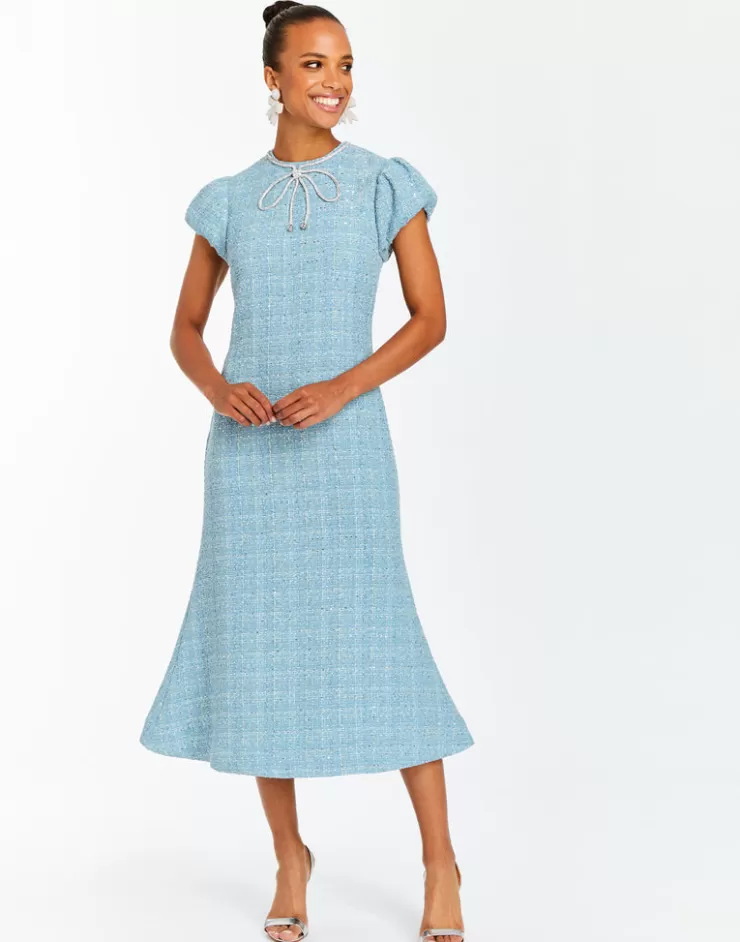 Perla Midi Dress In Metallic Tweed>MESTIZA Sale