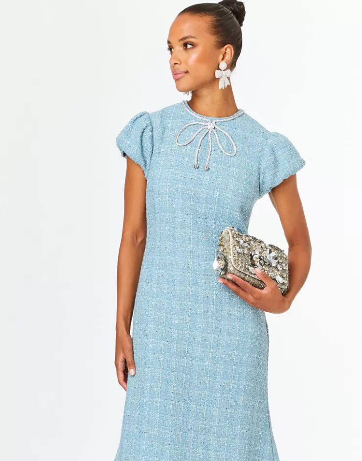 Perla Midi Dress In Metallic Tweed>MESTIZA Sale