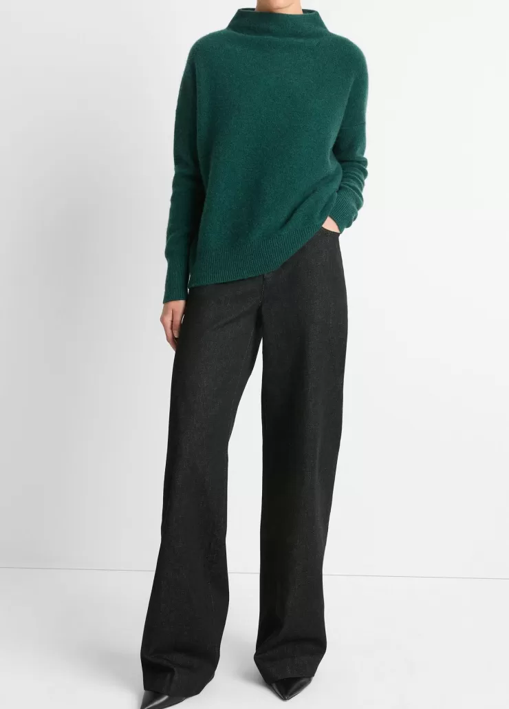 Plush Cashmere Funnel Neck Sweater In >VINCE Shop