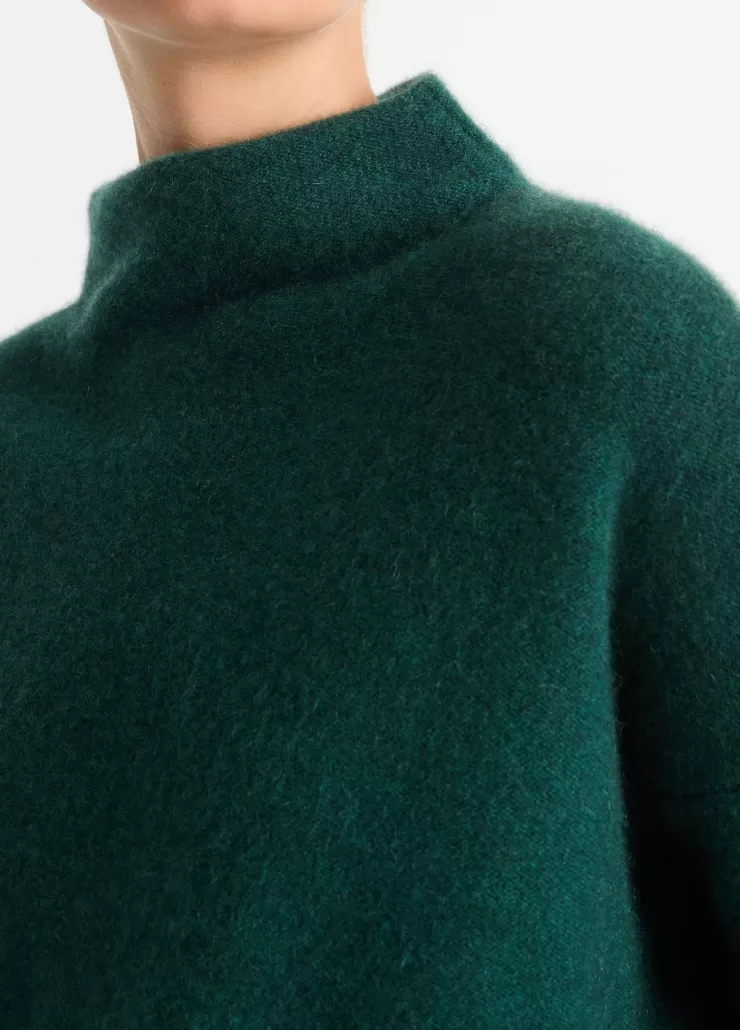 Plush Cashmere Funnel Neck Sweater In >VINCE Shop