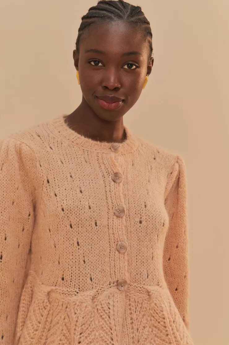 Ruffle Knit Cardigan In >FARM RIO Fashion
