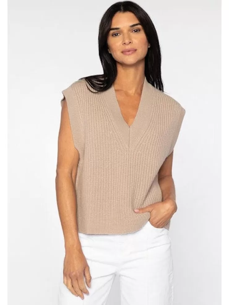 Sleeveless Rib Sweater Vest In >KINROSS CASHMERE Cheap