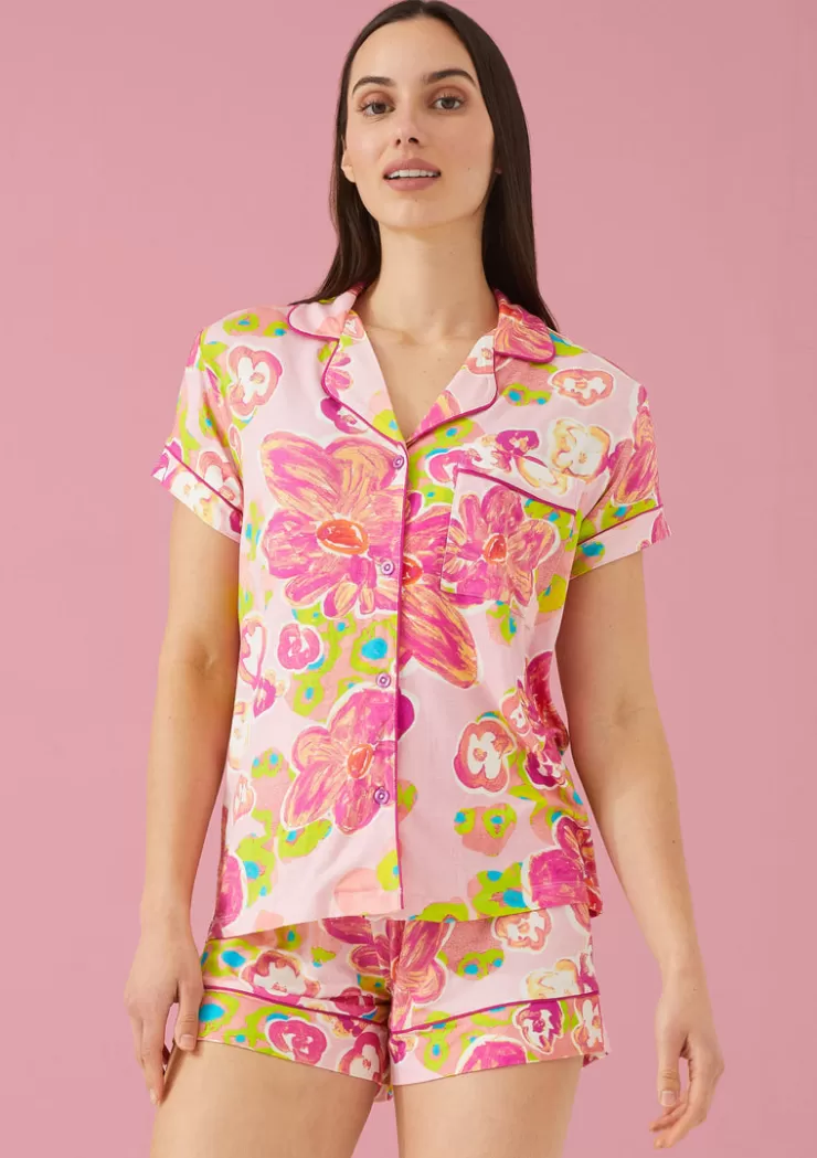 The Jenna PJ Set In Floral Pond Pink>ALIVIA Online
