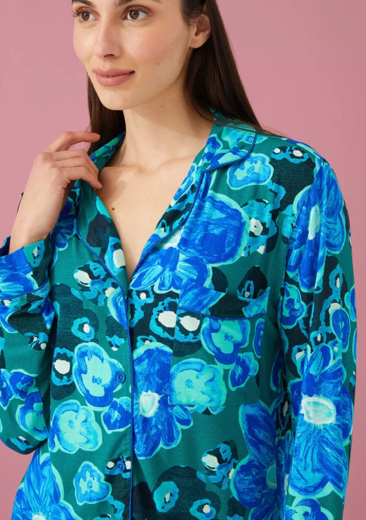 The Sofia PJ Set In Floral Jade Pond>ALIVIA Sale