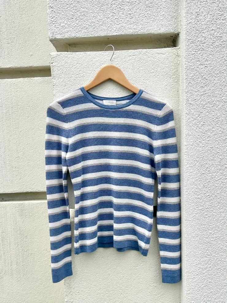 Thermal Stripe Crew In >KINROSS CASHMERE Online